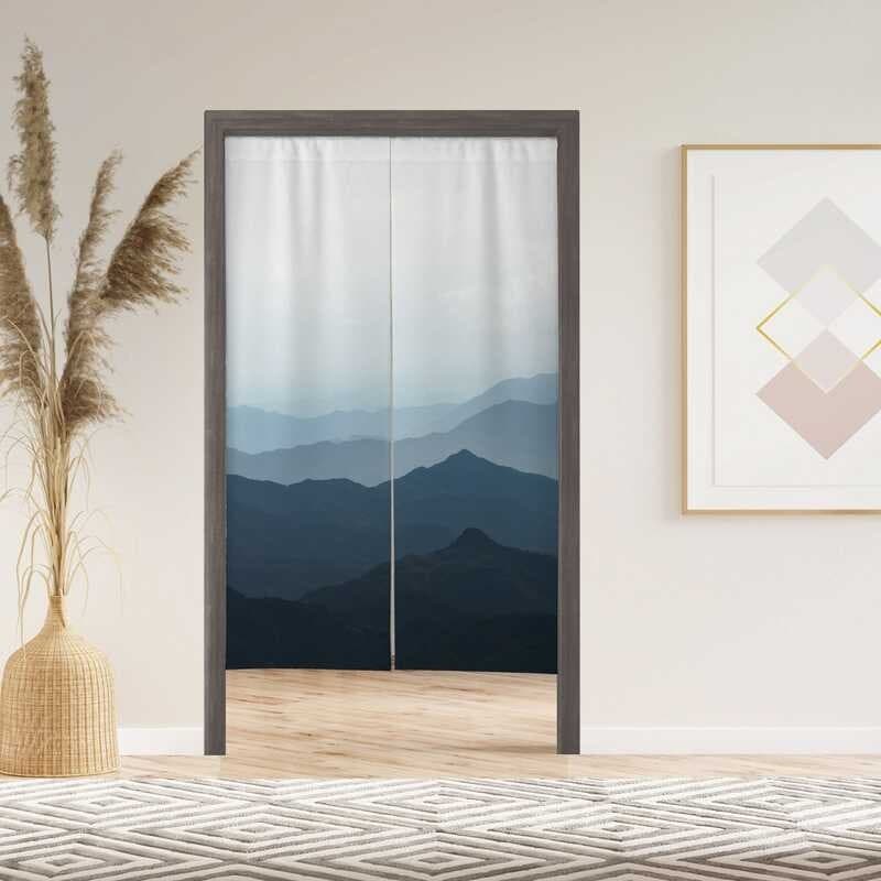 Cortina De Porta The Mountain Noren Janela Japonesa Para Cozinha , Tratamentos Divisória