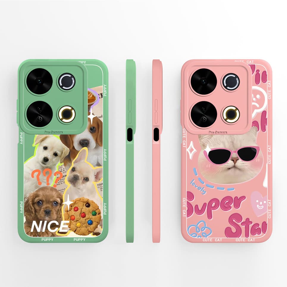 Adequado Para Itel P65 Caso De Telefone Bonito Anime Óculos De Sol Gatinho Macio Silicone Líquido Cobertura Completa Lev