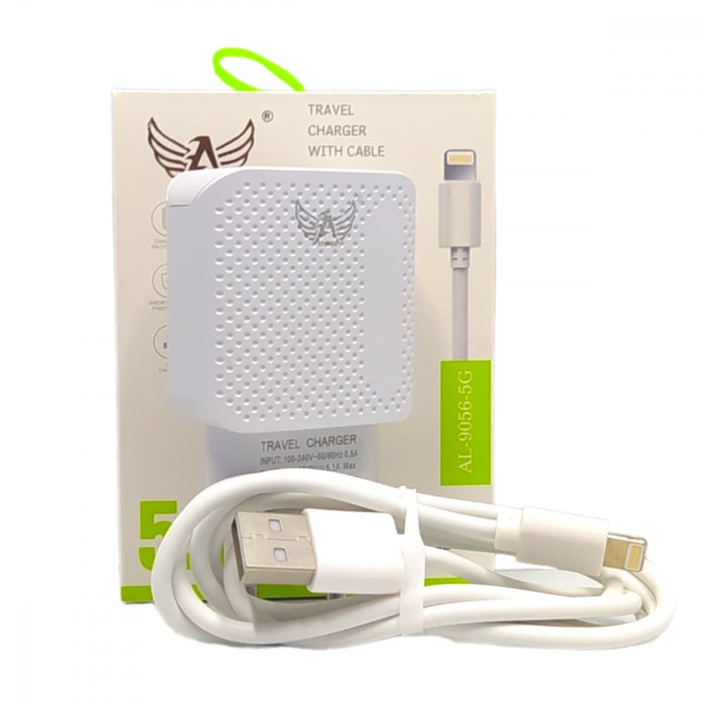 Carregador 5.1A 2USB + Cabo Lightning Altomex AL-9056
