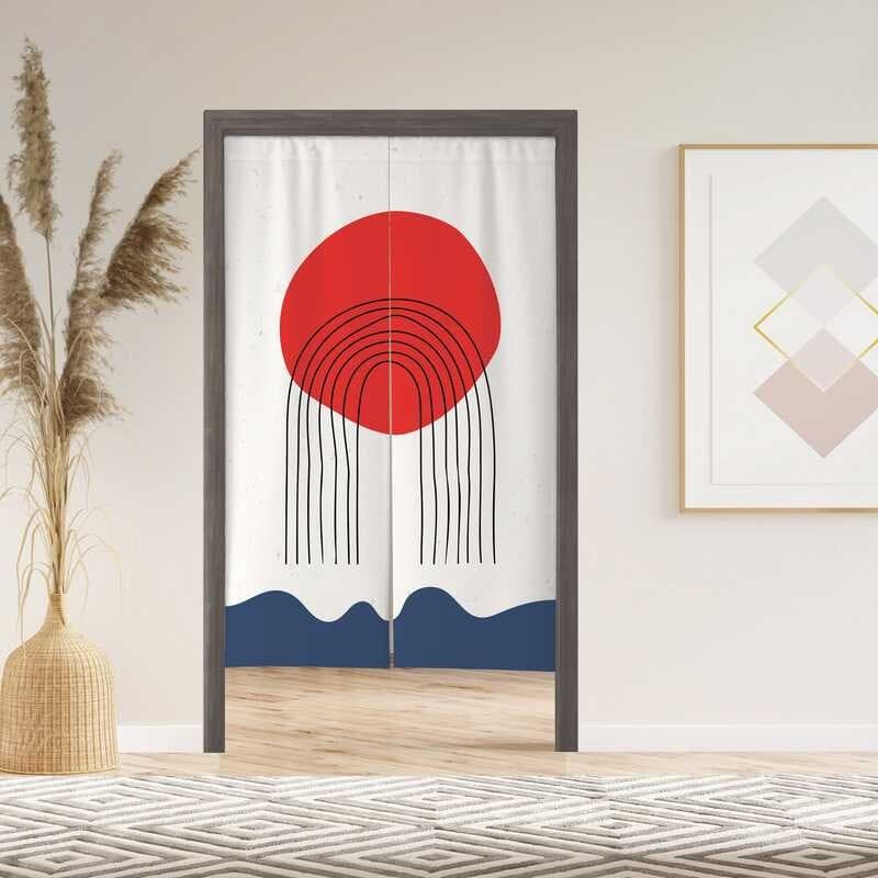 Cortina De Porta Japonesa Montanha Noren , Janela Para Cozinha , Tratamentos Divisória