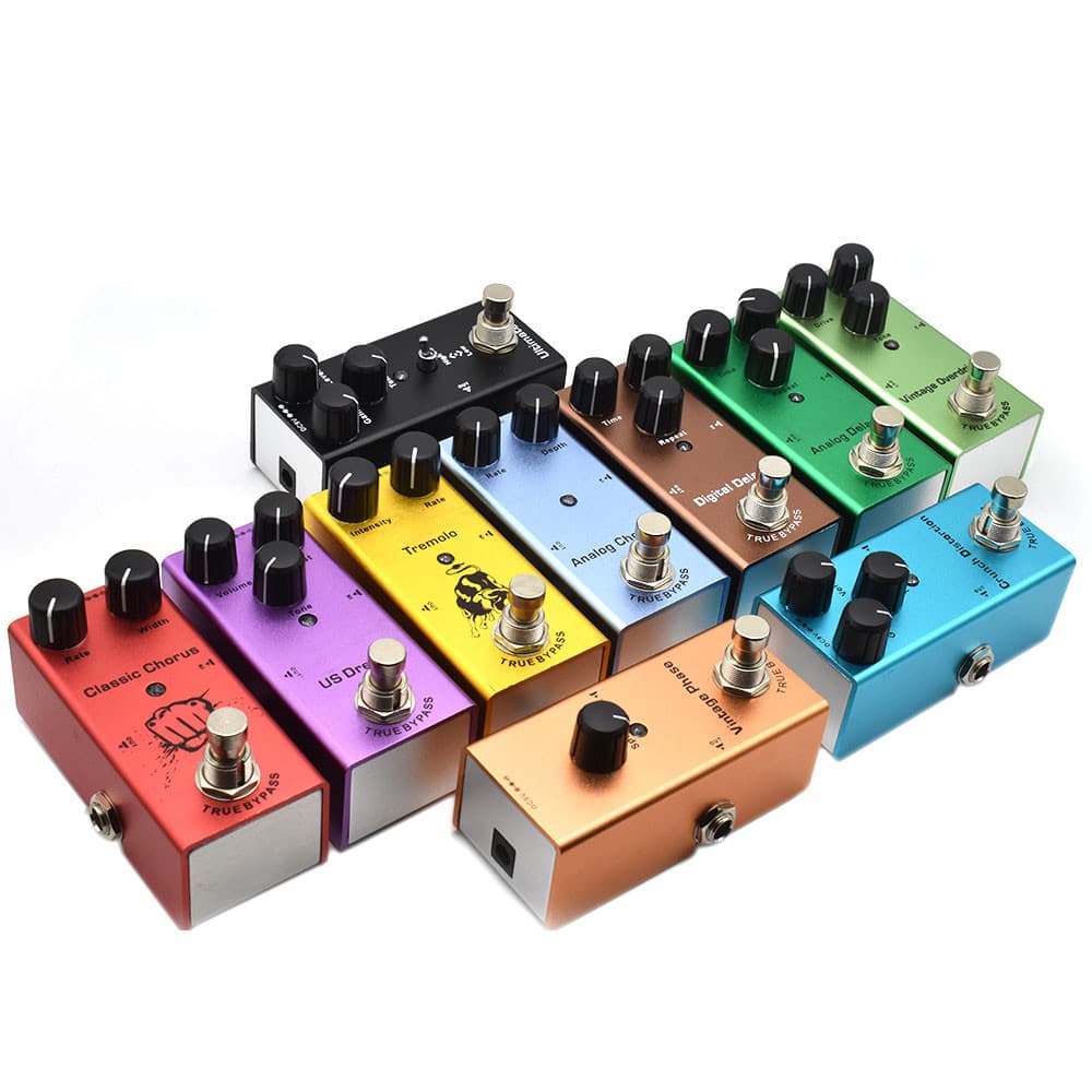 Pedal De Guitarra Elétrica Vintage Overdrive/Distrição Crunch/Distorção/Dream Dos Eua/Coro Clássico/Fase/Delay Digital
