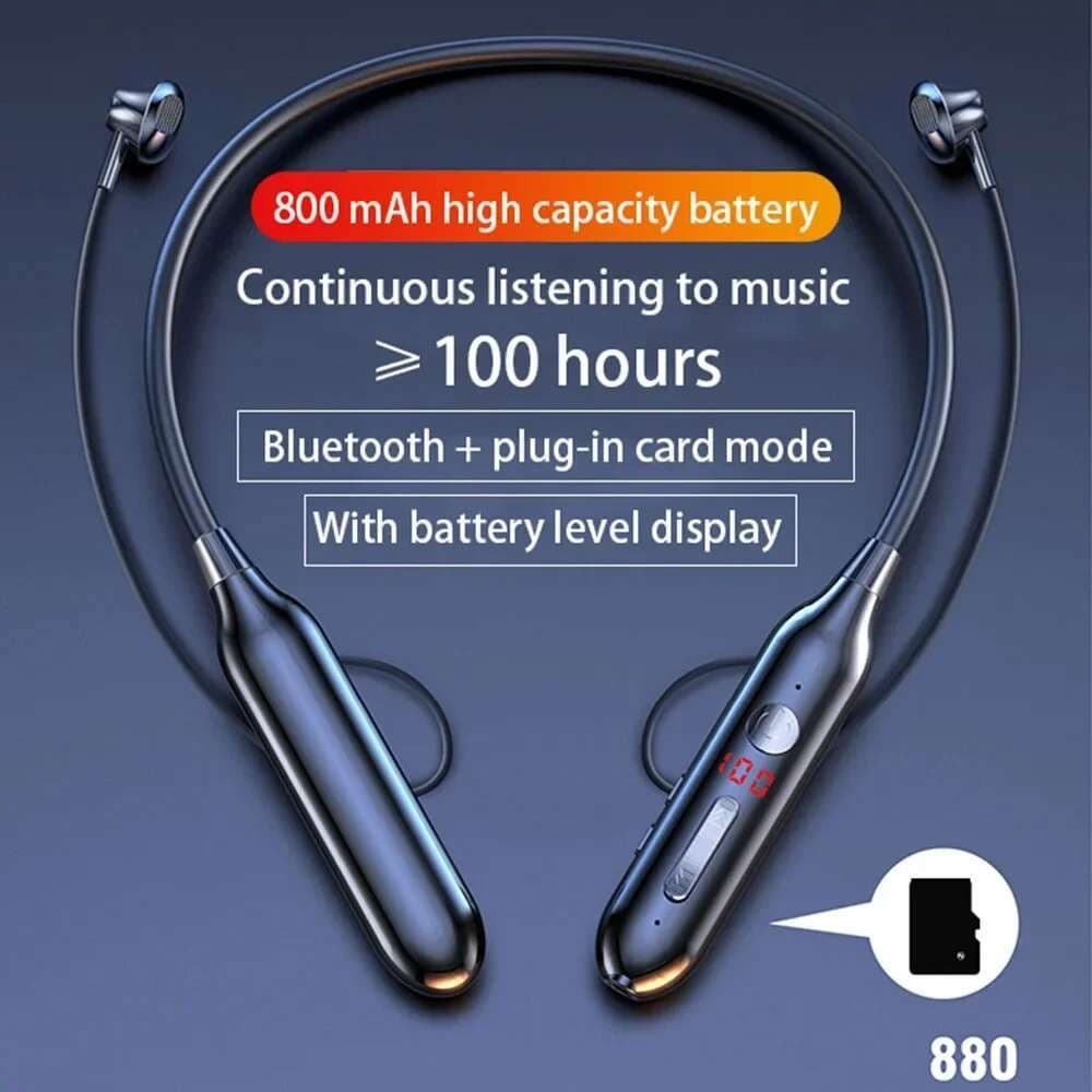 Suporta Cartão TF S880 Fones De Ouvido Estéreo TWS Música Intra-Auriculares Com Cancelamento De Ruído Faixa Para O Pesco