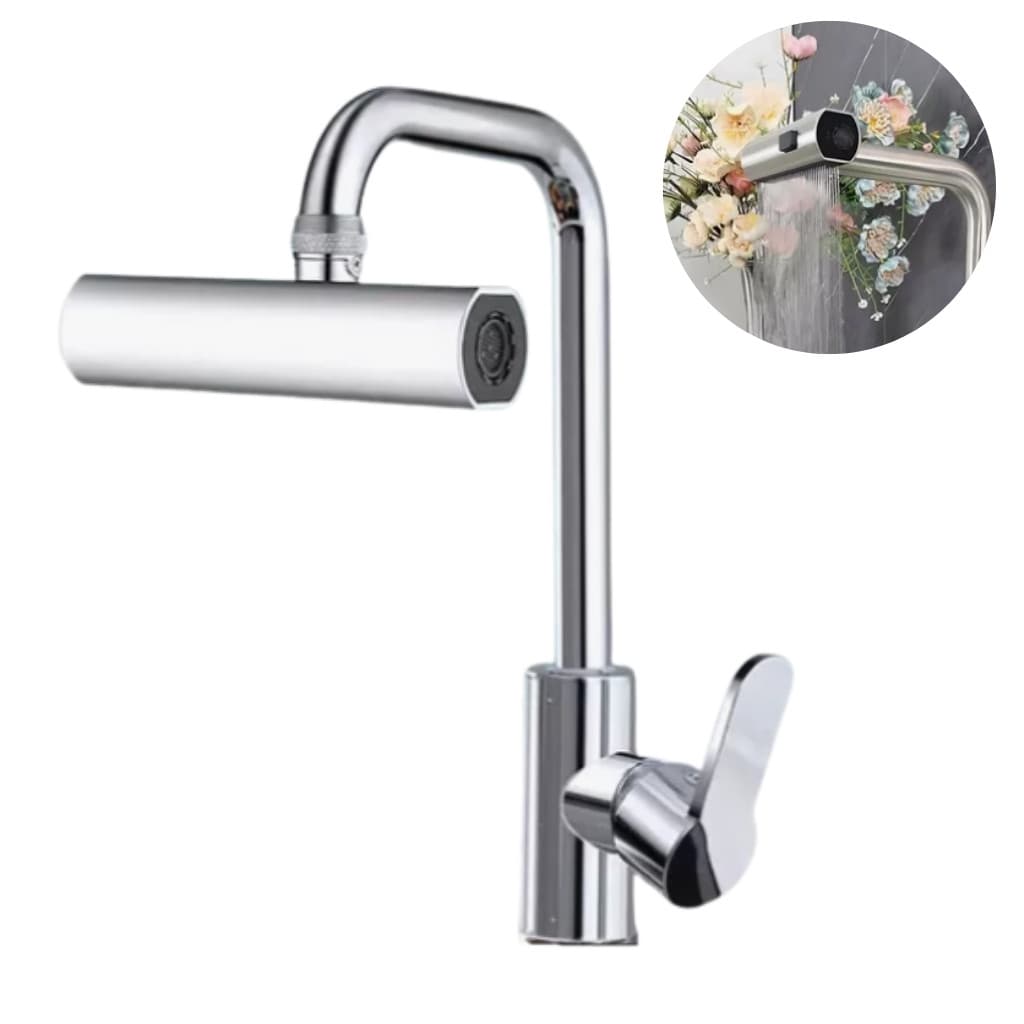 Torneira Cascata Cozinha 360° 3em 1 Bancada Mesa Pia Cromada