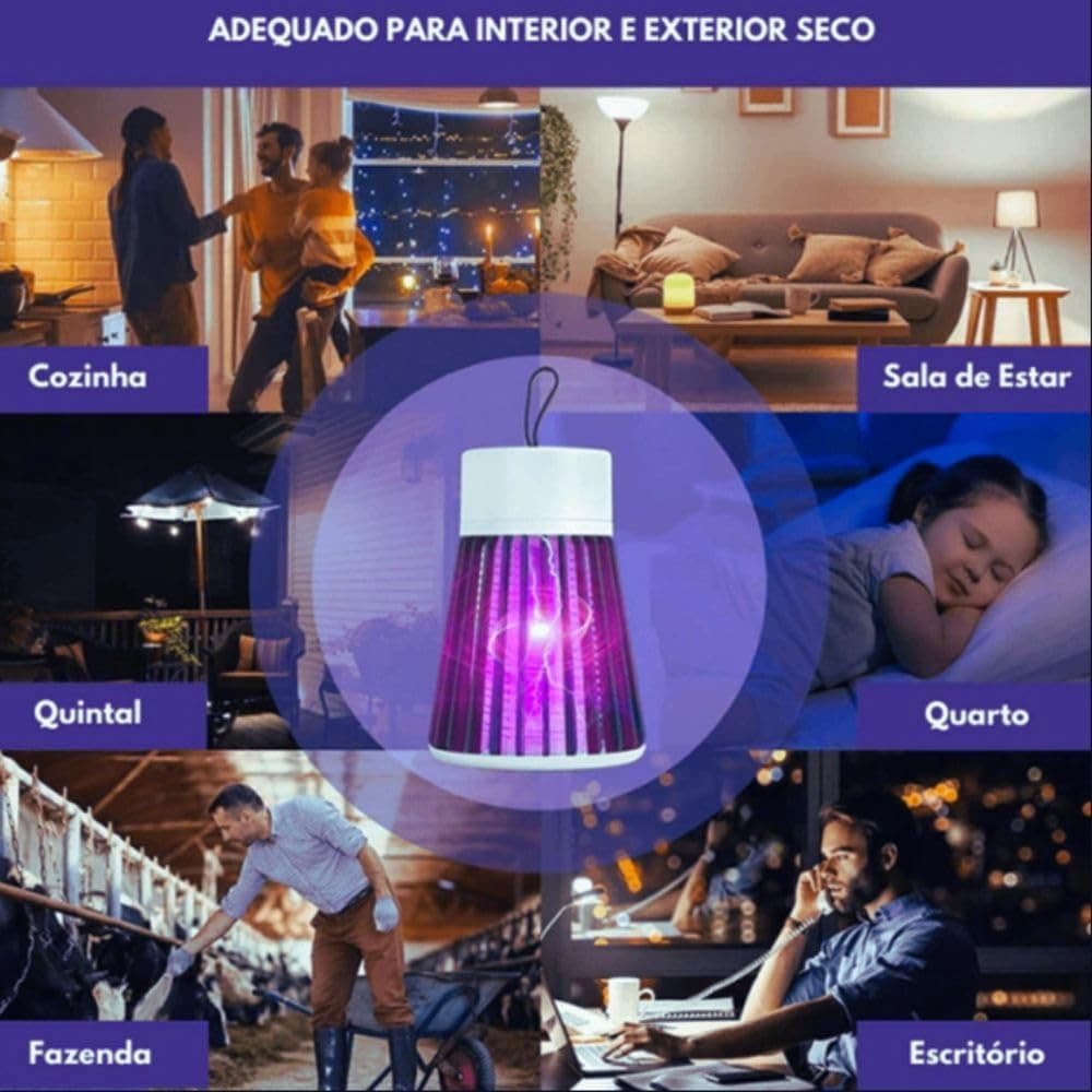 Repelente Eletrônico Armadilha Mata Pernilongo Mosca Portáti