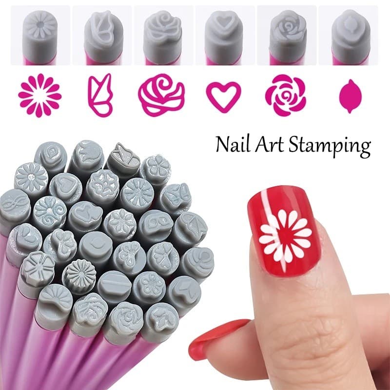 Caneta Profissional Para Carimbo De Arte Em Unhas , Coração 3D/Margarida/Borboleta , Manicure , Ferramenta De Pintura De