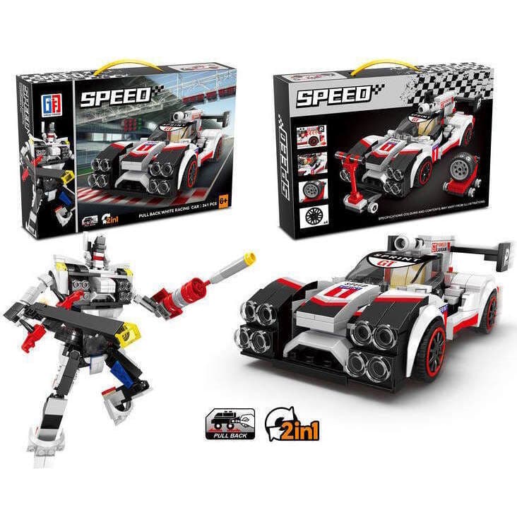 Ultra Speed Carro ou Robô Transformers 341 Peças de