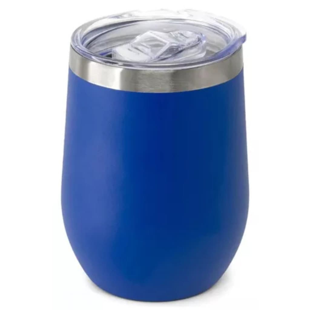 Copo Cuia Térmico Inox com Tampa Antivazamento 360ML-(PERSONALIZADO)-Azul