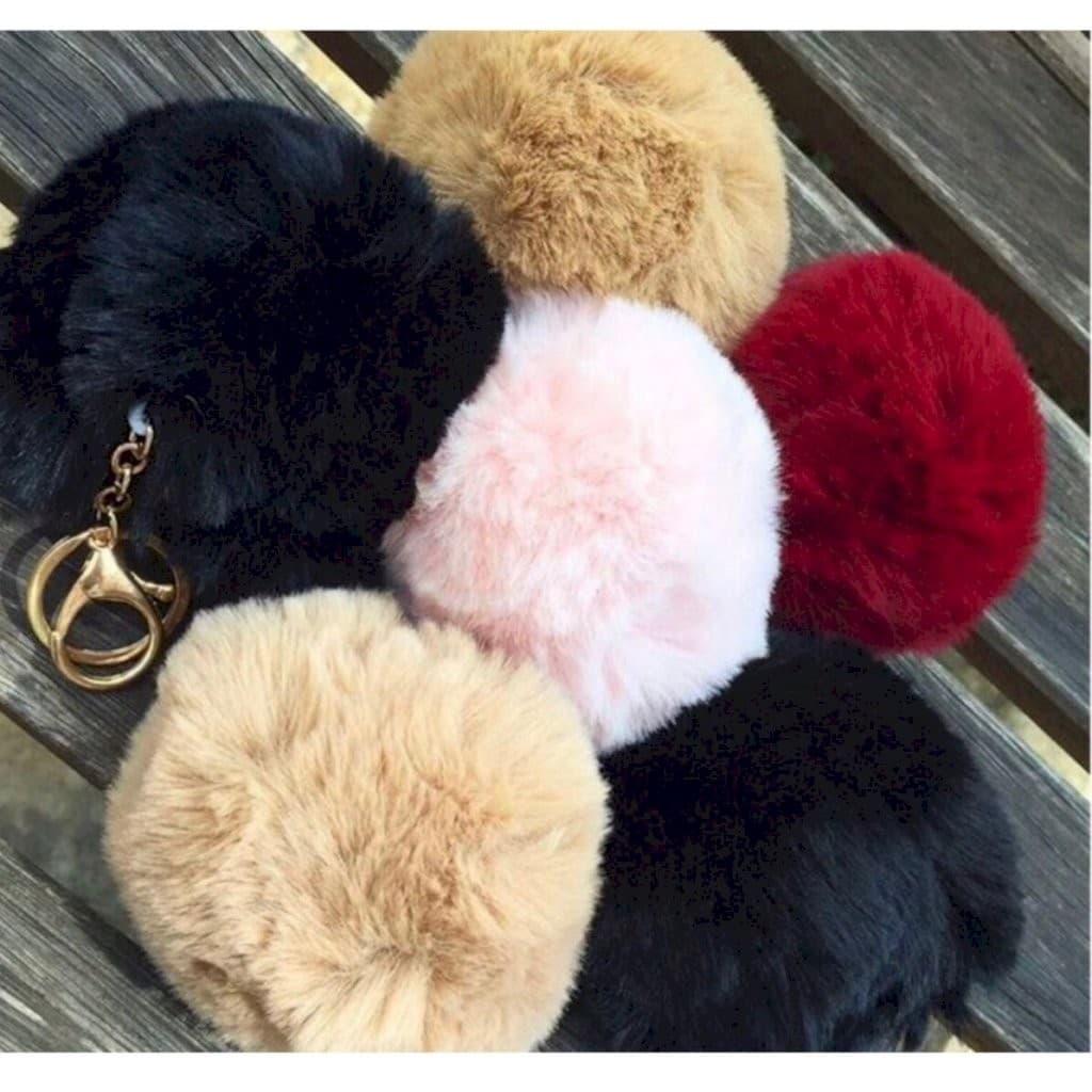 Chaveiro Pompom Cute - Estilo e Praticidade para Chaves e Malas - 7 cm