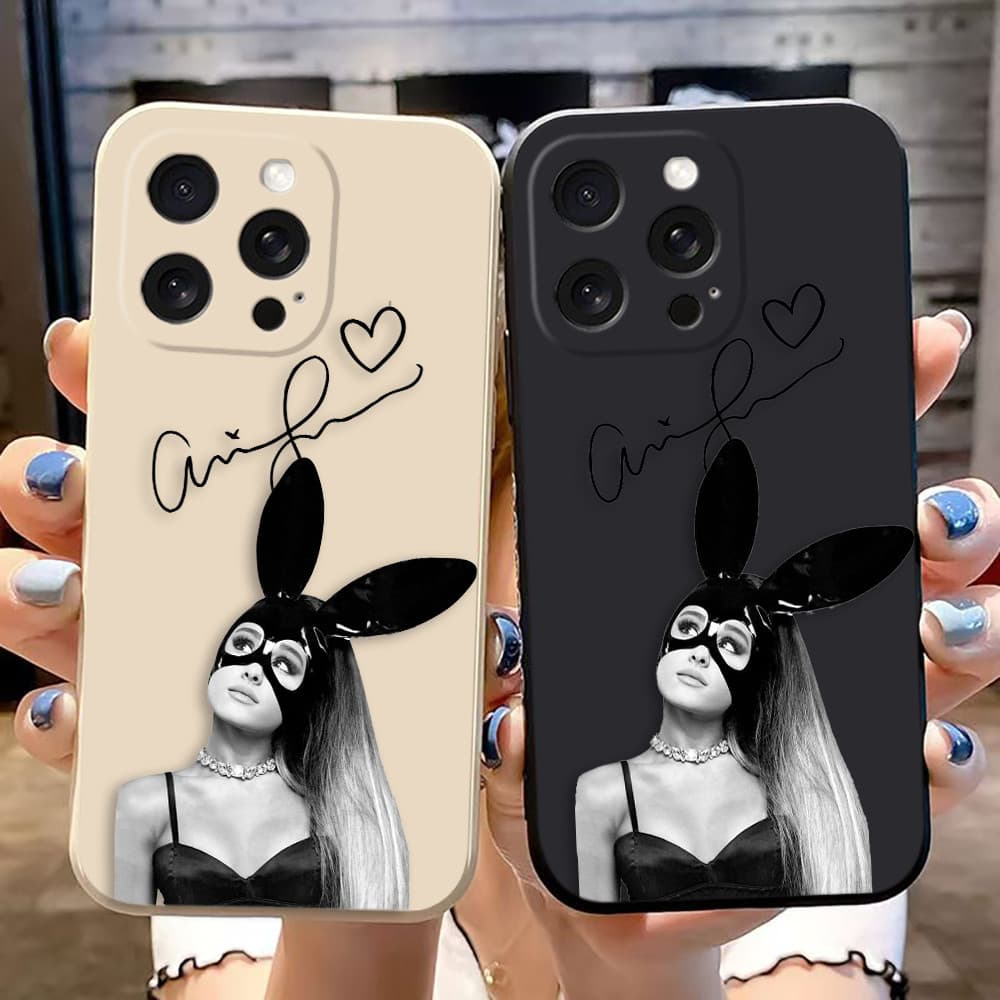 Cantor Quente A-Ariana G-Grandes AAA Colorido Borda Reta Silicone TPU Capa De Telefone Para Apple iPhone16 16Plus 16Pro