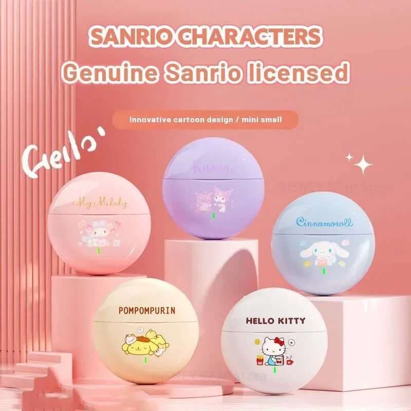 Fones De Ouvido Sem Fio Bonito Kuromi Olá Kitty Série Sanrio TWS Bluetooth Esportes Cinnamoroll Dos Desenhos Animados
