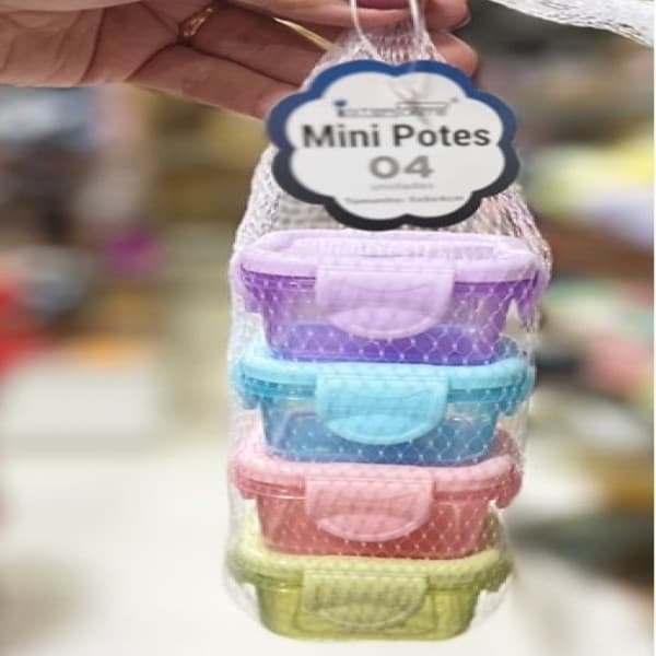 Mini Potes de Armazenamento 150ml - Ideal para Pequenas Porções e Lanches na Escola