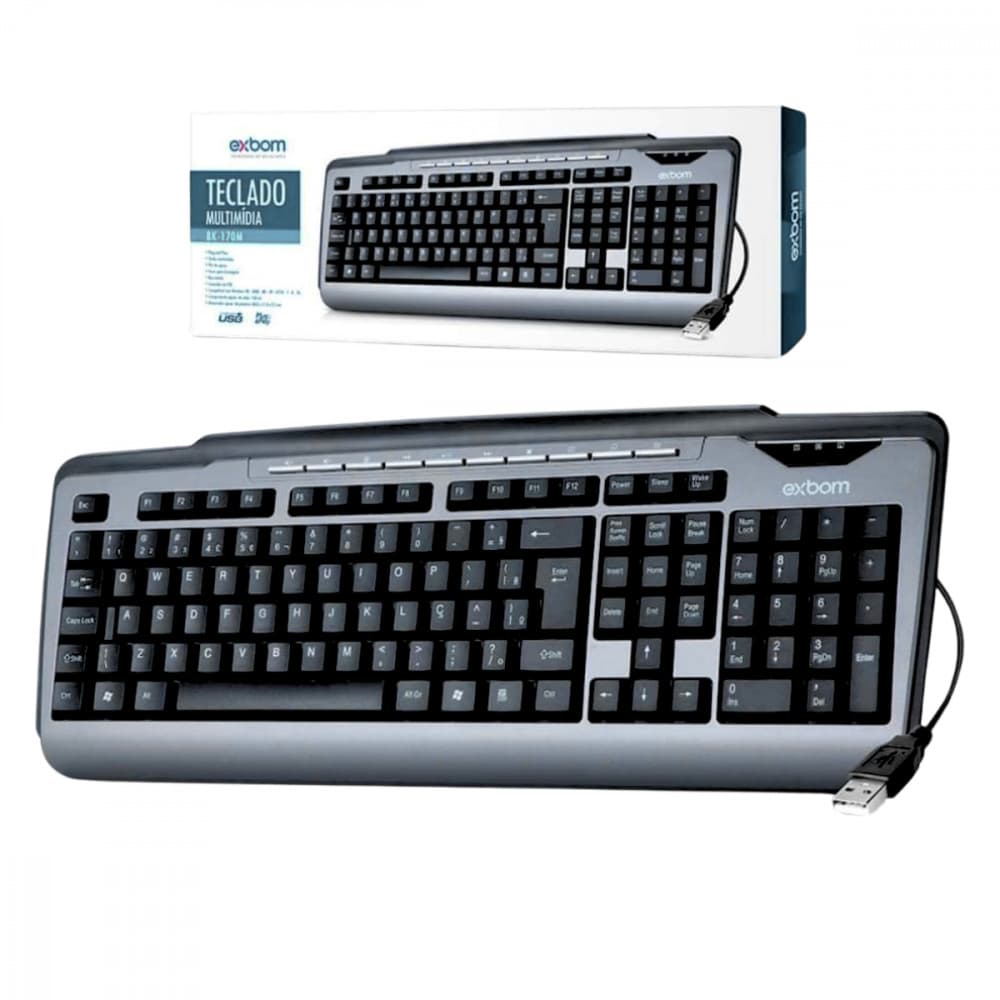 Teclado Semi Mecânico ABNT2 Plug & Play, Alta Qualidade e Conectividade Fácil