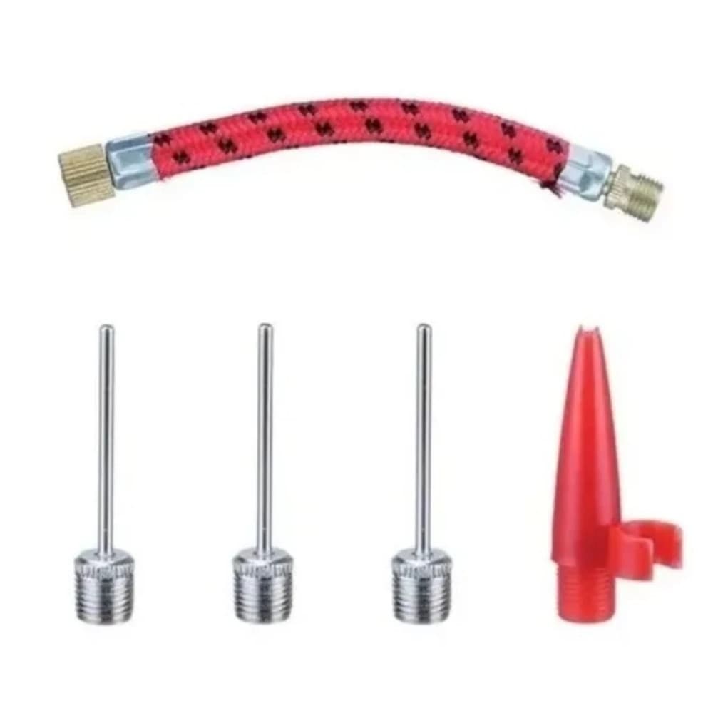 Kit para Inflar Bolas contendo com 5 Peças (4 Bicos + 1 Adaptador)