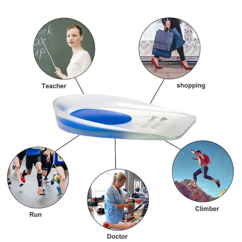 Palmilha de silicone anti-impacto para alívio de dores nos pés melhora imediata