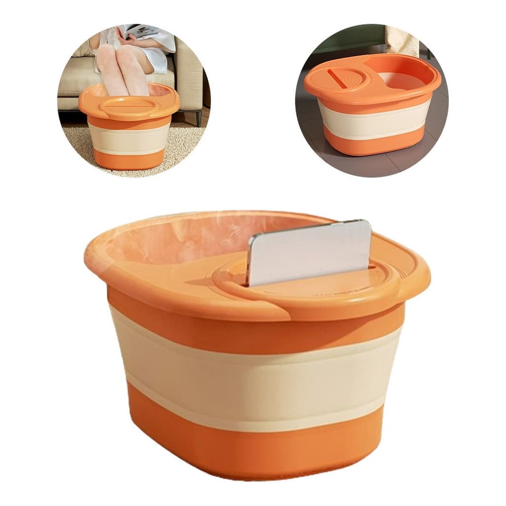 Balde Manicure Massageador Para os Pés Dobrável Hidroterapia