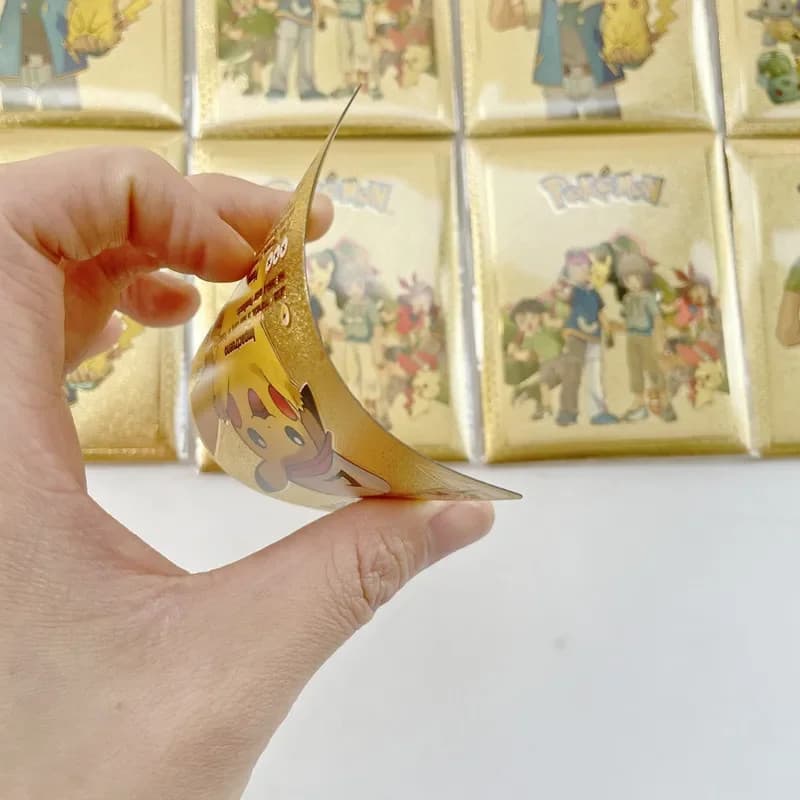 Kit 25 Cartas Pokemon Folha De Ouro Edicao Limitada Douradas