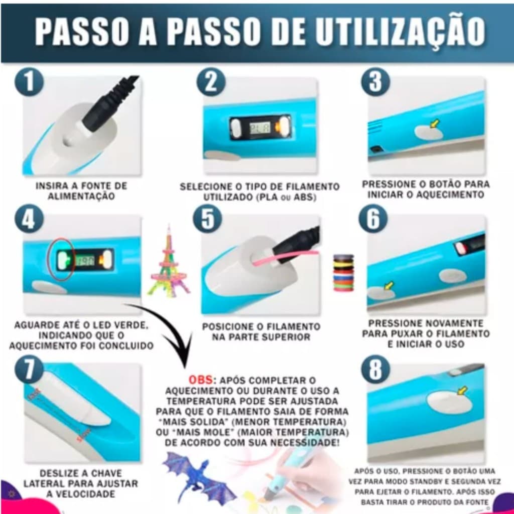 Caneta 3D Criativa: Impressão Profissional para Crianças