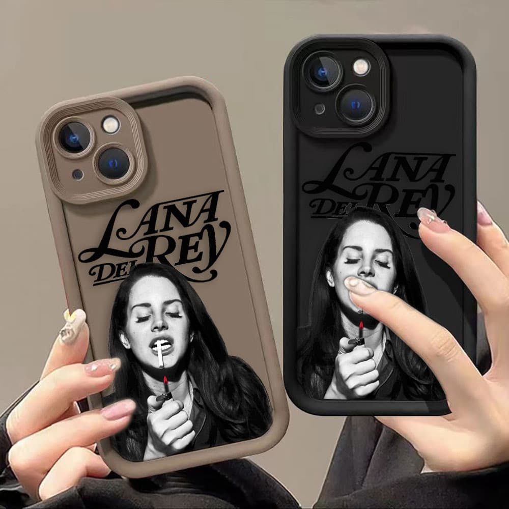 Cantor Lana Del Rey Poster Angel-eye Step Capa De Telefone De Silicone Para Apple iPhone16 16Plus 16Pro 16ProMax 15 14 1