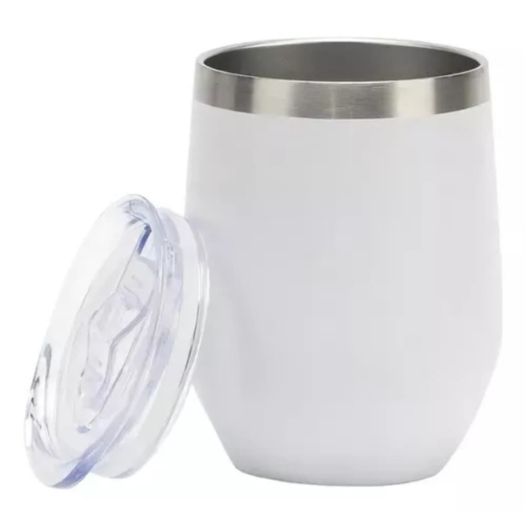 Copo Cuia Térmico Inox com Tampa Antivazamento 360ML-(NORMAL)-Branco
