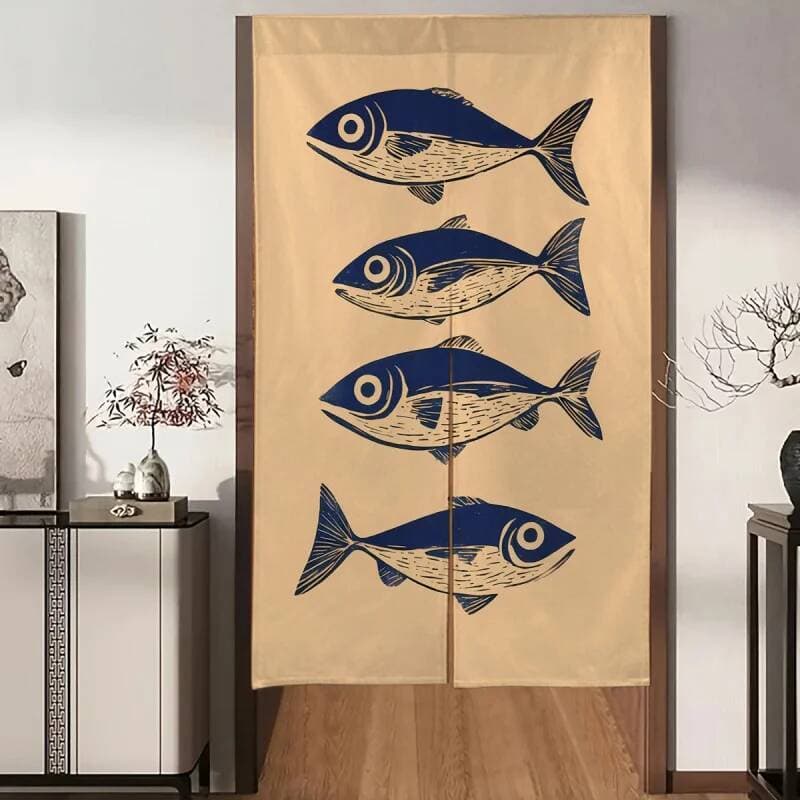 A Cortina De Meia Porta Estilo Japonês VIKAMA É Adequada Para Cortinas Divisórias Em Espaços , Como Restaurantes , Salas