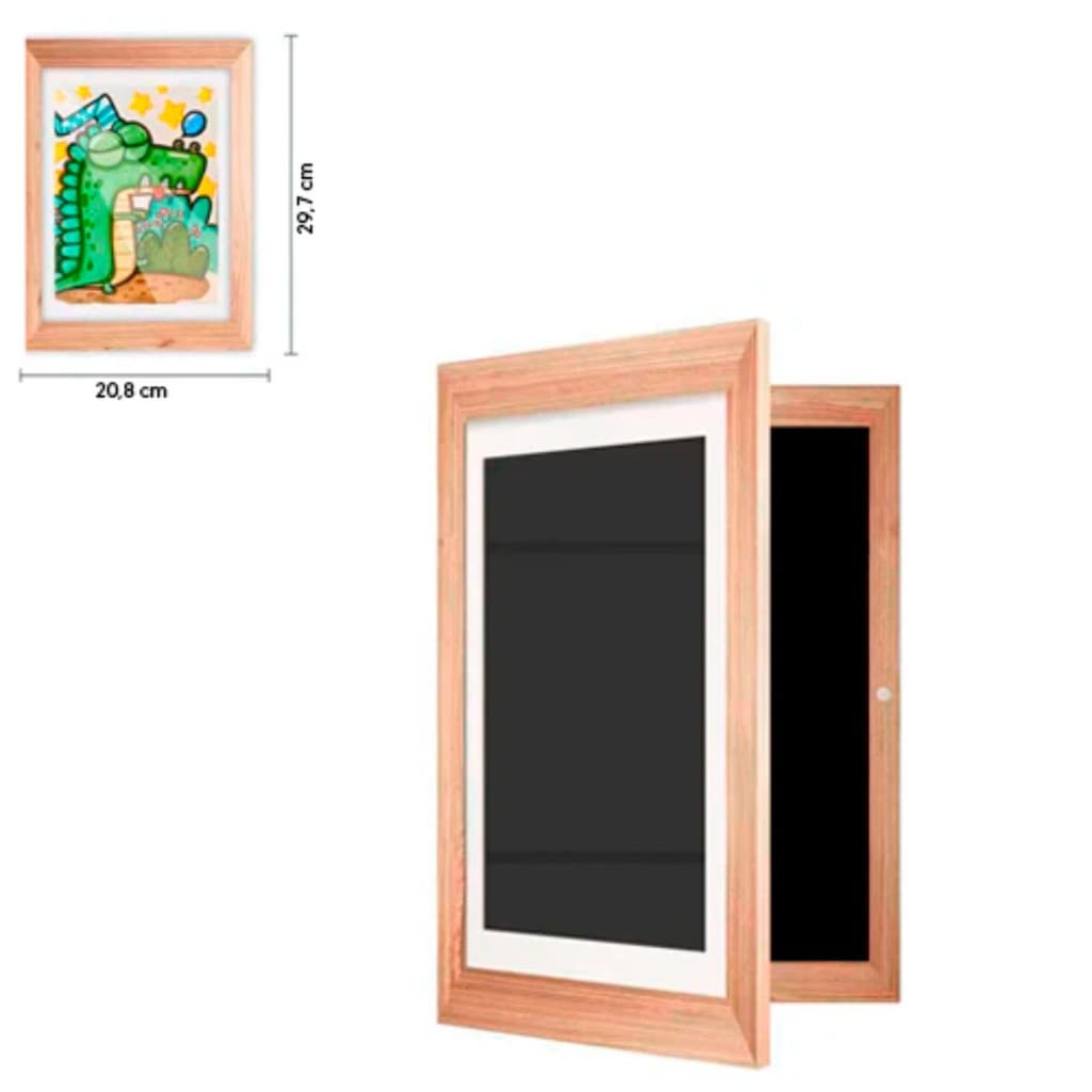 Quadro Guarda Desenhos - Eternize Momentos na Parede Marrom