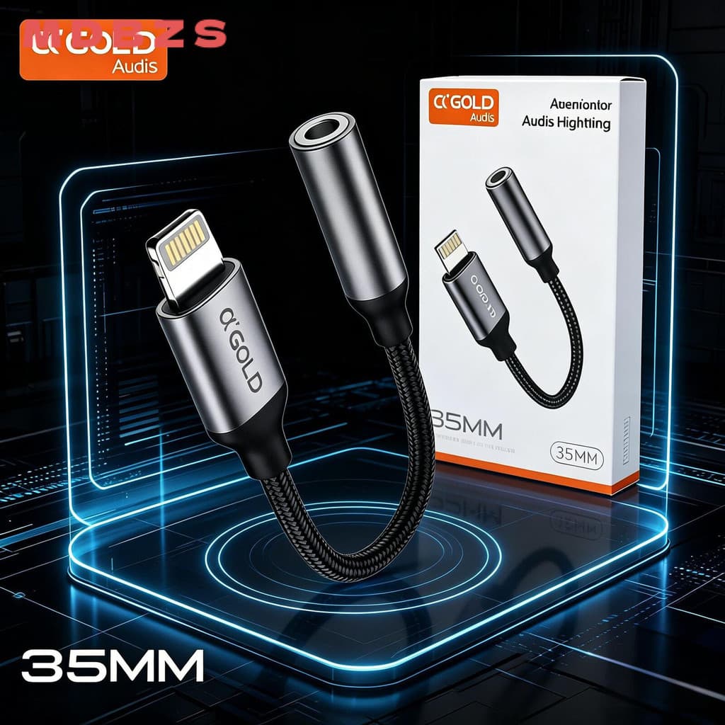 Adaptador Lightning para P2 A'Gold 3.5mm CBA-12