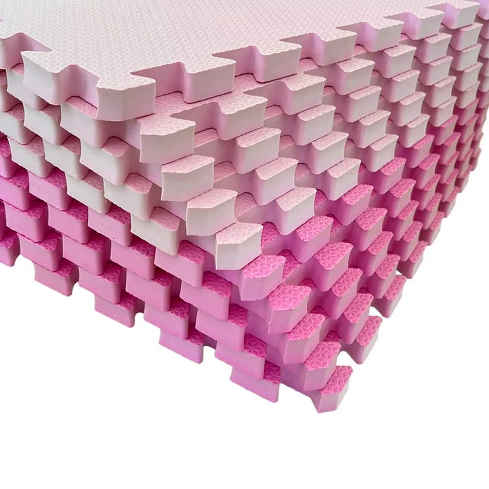 Tapete Tatame Infantil Rosa 8 Peças 50x50 10mm
