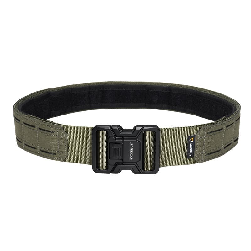 IDOGEAR Tático 2 " Polia Cinto Estilo Corte A Laser Com Fivela De Metal De Liberação Rápida De Treinamento Para Caminhad
