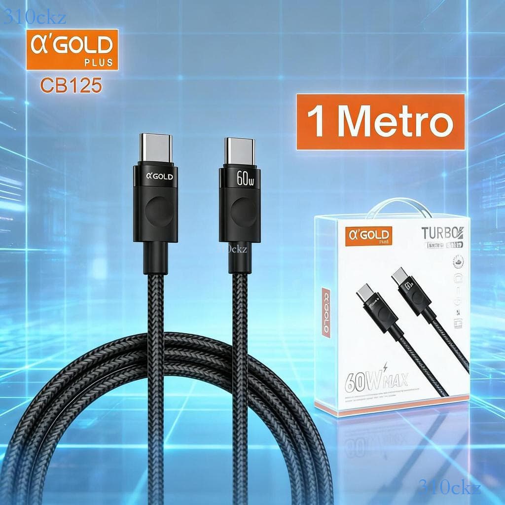 Cabo A'Gold USB-C 60W - para Carregamento e Transferência de Dados, Nylon CB125 💖310ckz