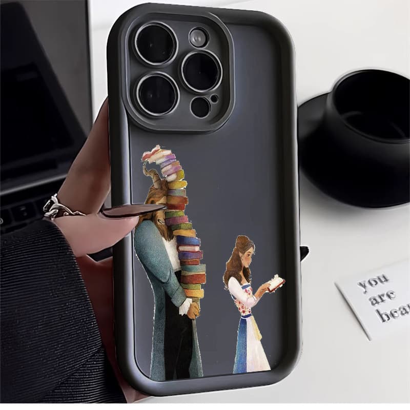 A princesa e a fera TPU anti-impacto macio Capinha Capa Para MOTO G84 G54 E22 E40 G14 G10 G20 G30 G22 G24 G34 G52 G60