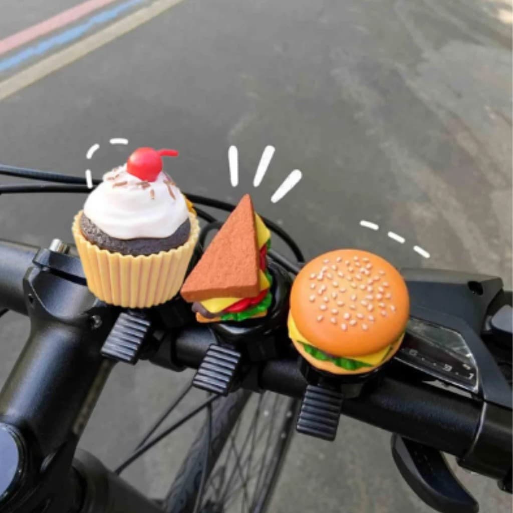 Buzina de Bicicleta Sanduíche Hamburguer Batatas Fritas