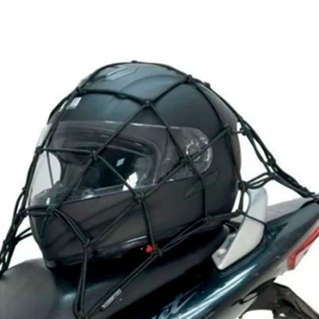 Rede Elástica Aranha Para Capacete 40×40cm Bagageiro de Moto