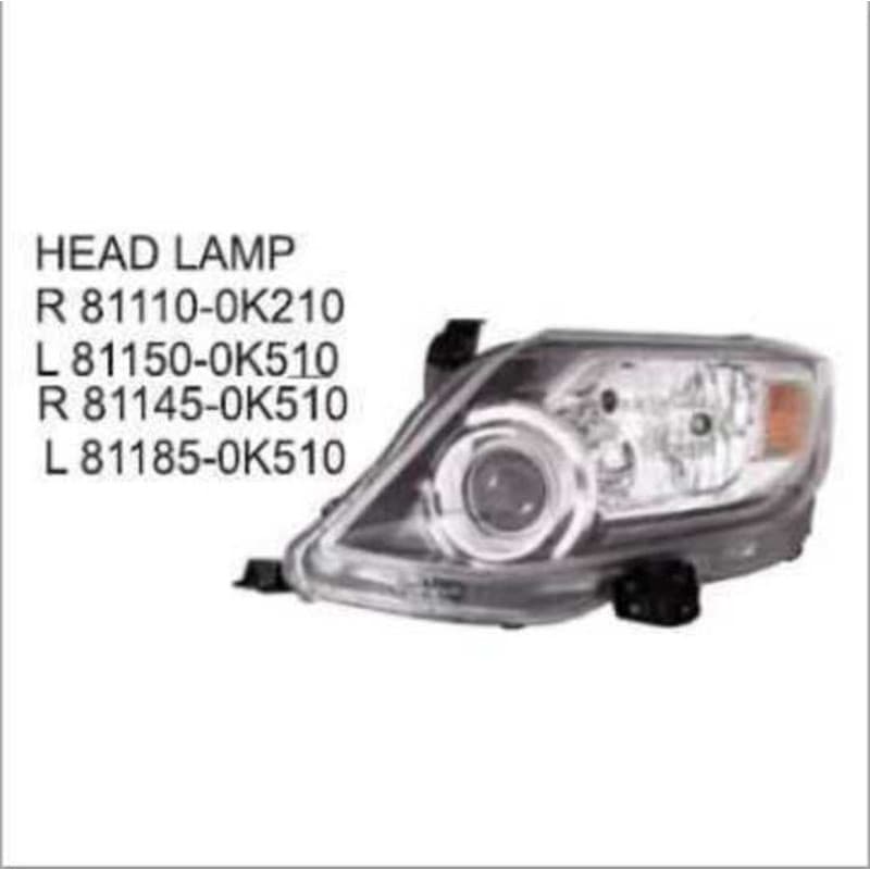 OEM R 81110-0K210 L 81150-0K510 81145 81185 Para TOYOTA FORTUNER 2011-2012 Lâmpada De Cabeça De Carro Automático