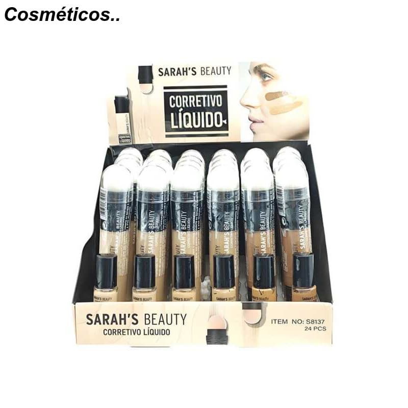 ​​Corretivo Líquido Sarah's Beauty - Alta Cobertura + Fixação Duradoura com Esponja​ S8137  Cosméticos..