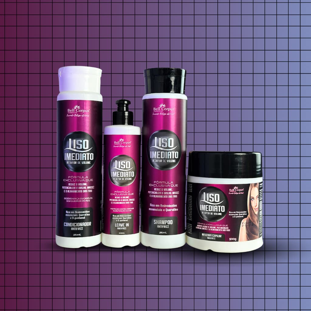 Kit Liso Imediato Redutor de Volume Bell Corpus - 4 Itens