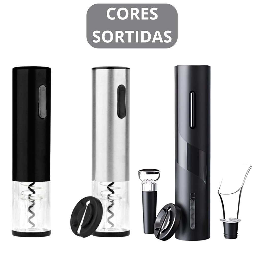 Abridor de Vinho Elétrico - Saca Rolhas Automático