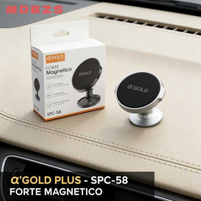 A'gold SPC-58 Suporte Magnético para Painel de Carro – Segurança e Praticidade para Navegação e Chamadas