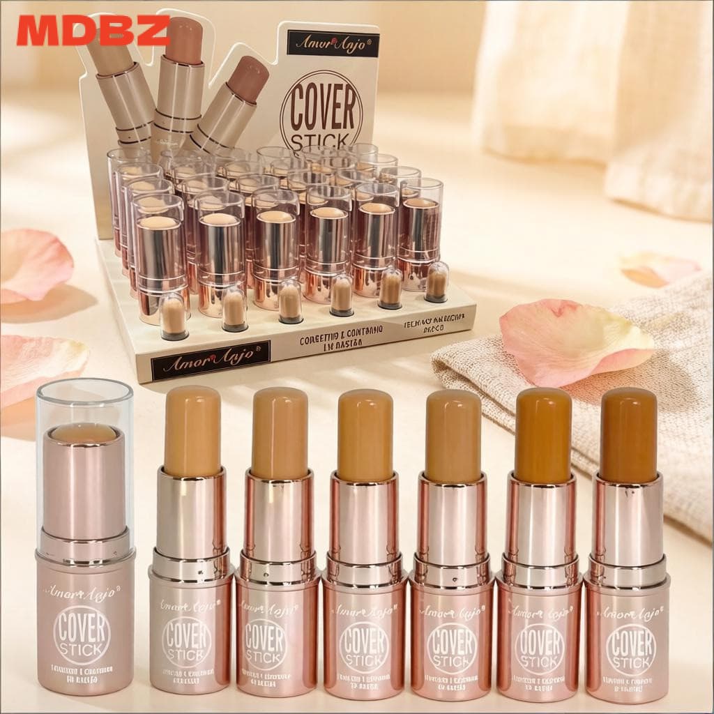 Duo Corretivo e Contorno Amor Anjo AM-MC021 | Base Cremosa para Olheiras e Definição Facial