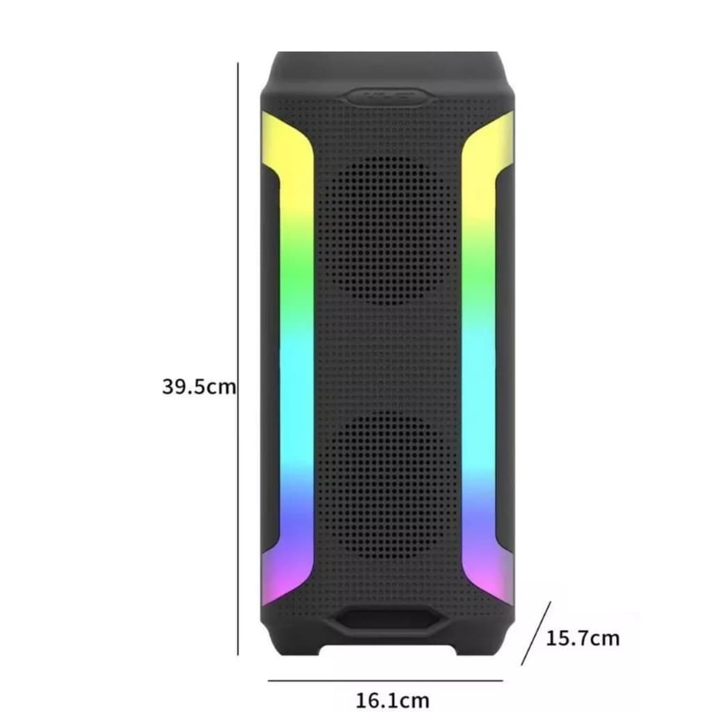 Caixa de Som Multimídia Alto-Falante LED RGB Bluetooth 20W INOVA MD-12271