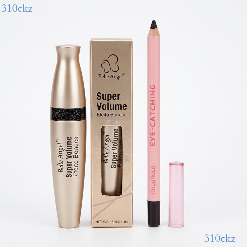KIT Olhos: Rímel Efeito Boneca Belle Angel + Lápis Preto Ruby Rose Pronta entrega ✨310ckz