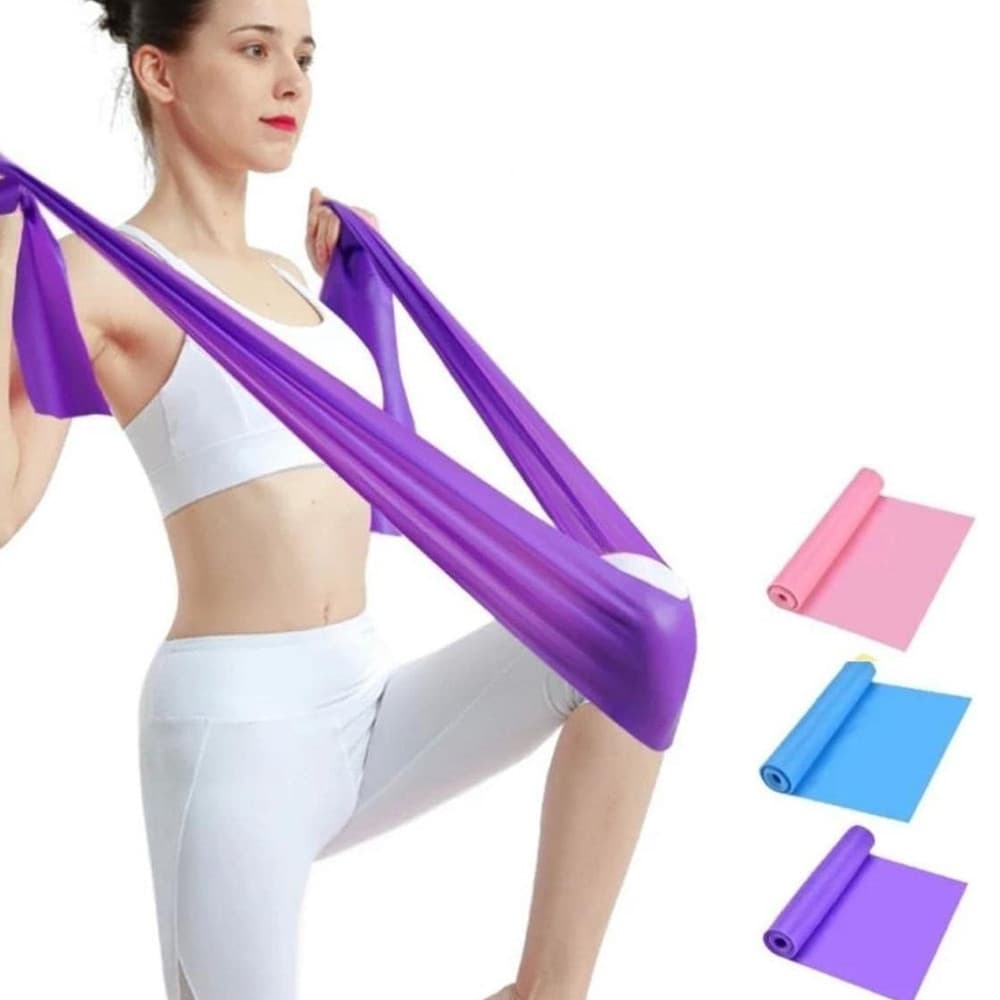 Faixa Elástica Para Exercícios Alongamento Yoga- Cor Sortida