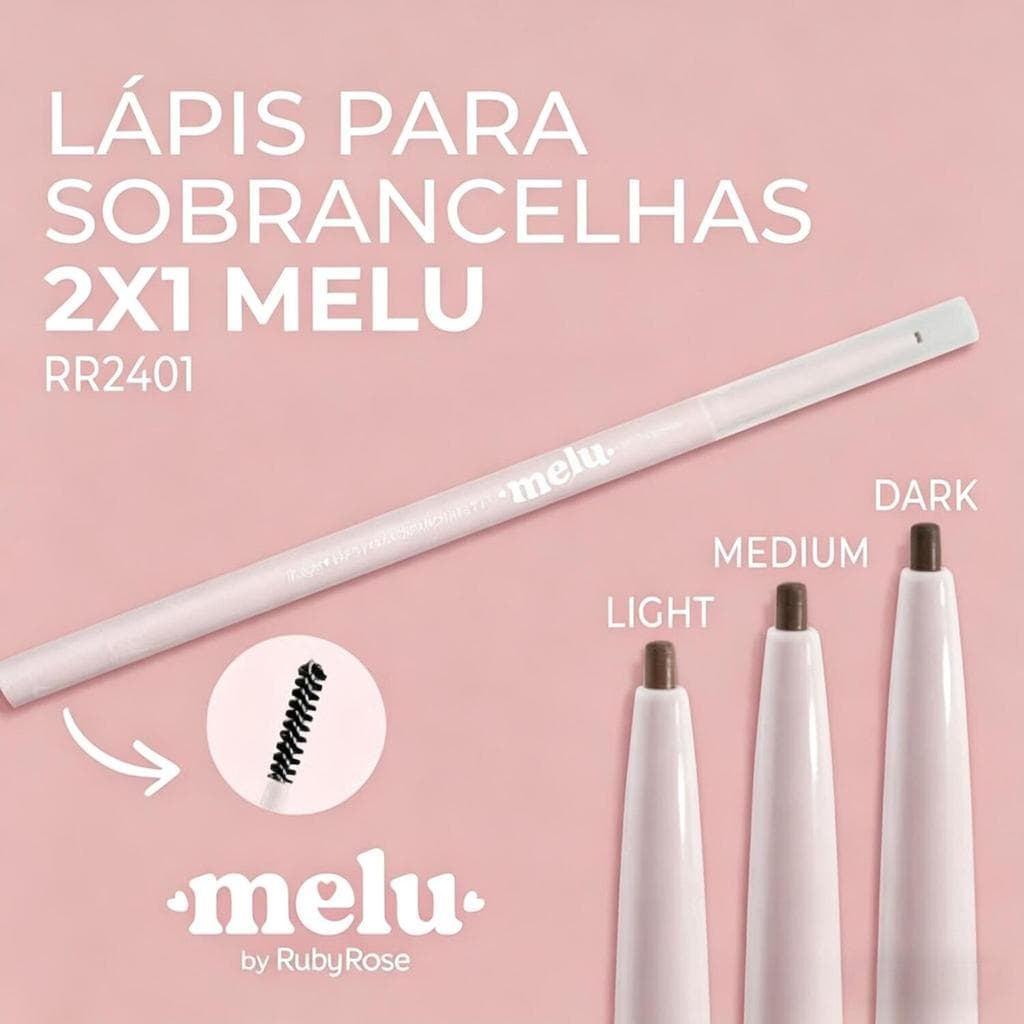Lápis de Sobrancelhas Ruby Rose 2 em 1 RR-2401