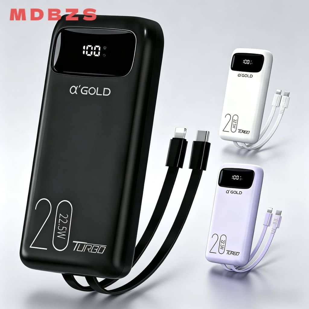 Carregador Portátil A'Gold 20000mAh para 2 Aparelhos BTE-38