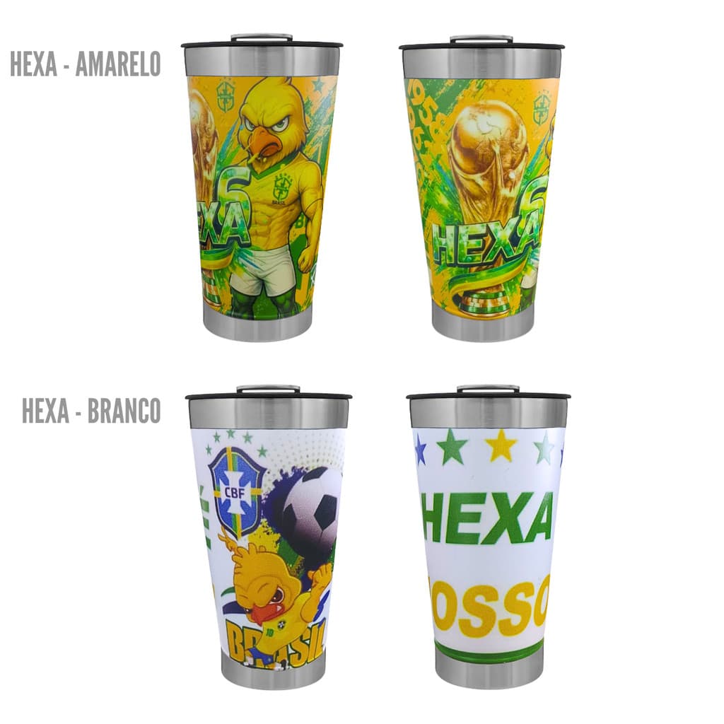 Copo Térmico Cerveja Inox 473ml Tampa Com Abridor Temático Times Futebol Luxo