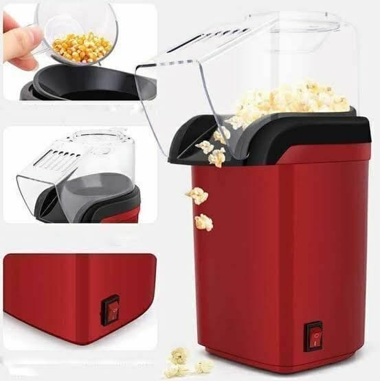 Pipoqueira Elétrica Sem Óleo 110v 1200W Ar Quente Mini Portátil Rápida Pipoca Saudável