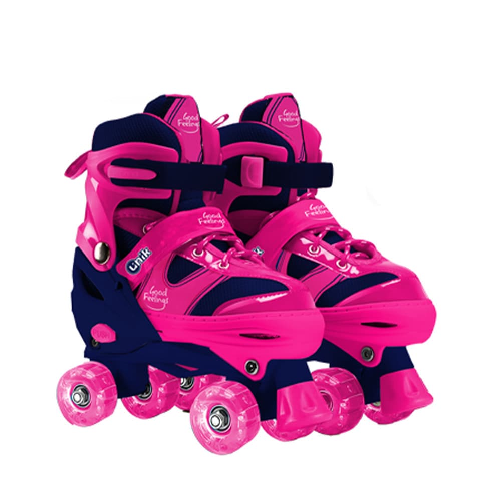 Patins Infantil Good feeling Rosa Ajustável 31-34