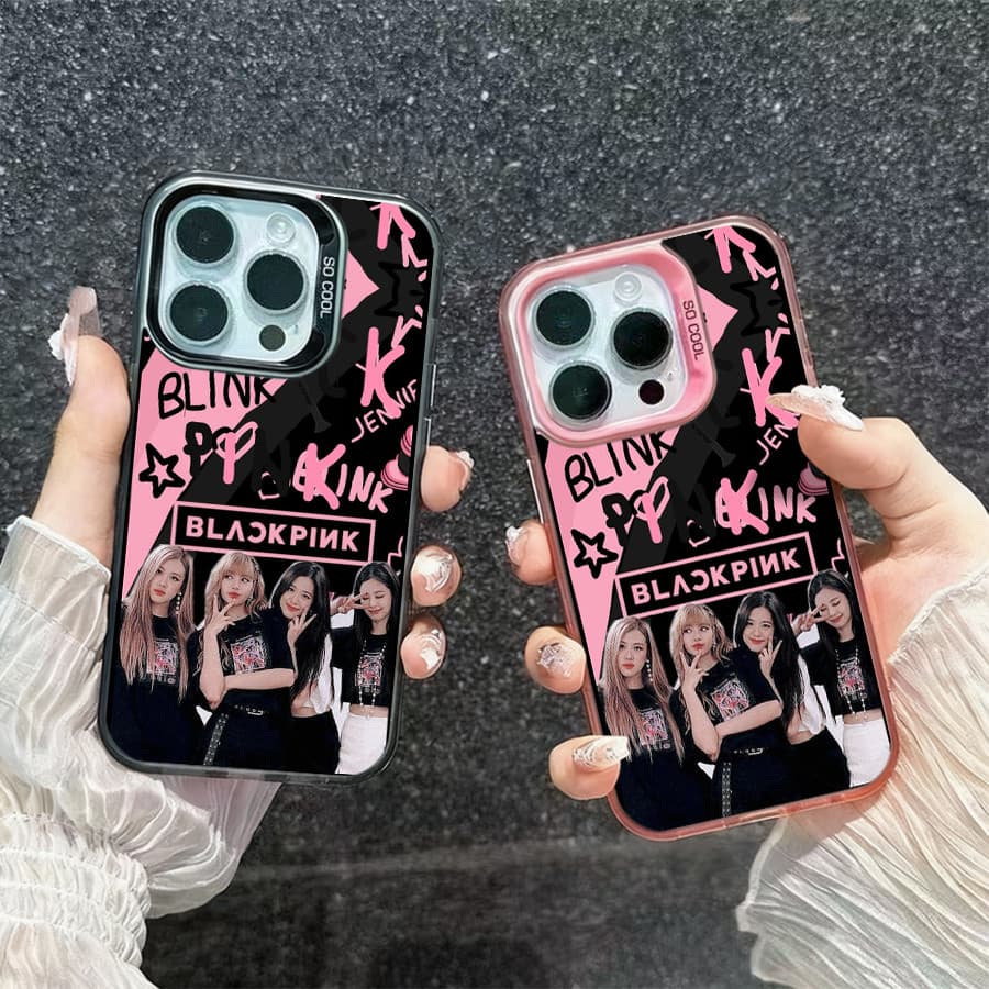 Capinha Capa Blackpink TPU anti-impacto Para Samsung A16 A54 A15 A34 A23 A05 A55 A35 S24 S25