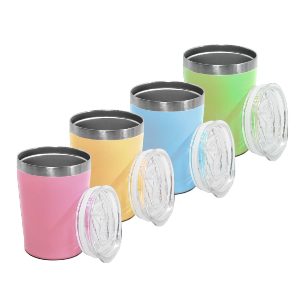 Mini Copo Térmico em Aço Inox 260 ml COM TAMPA
