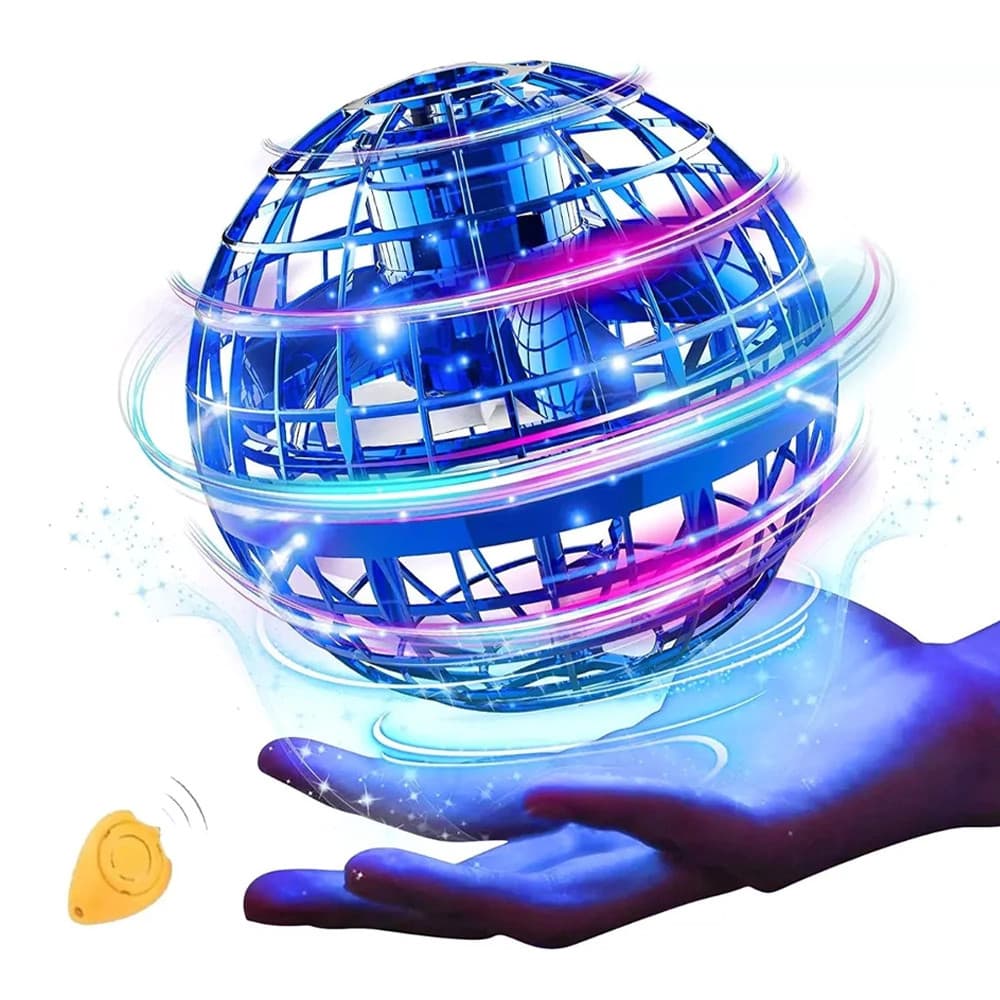 Bola Mágica Voadora Brinquedo Led Recarregável Bumerangue Azul