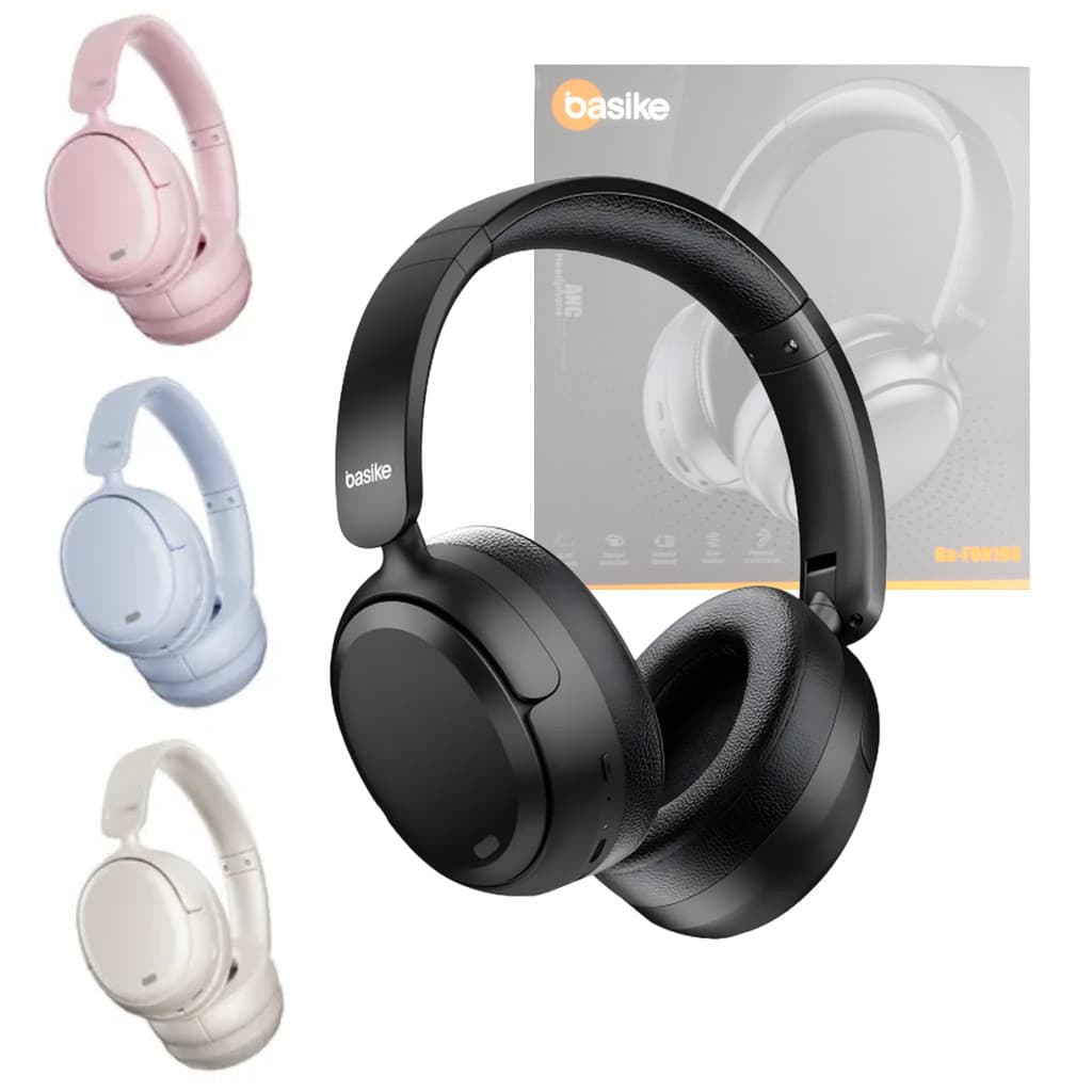 Fone De Ouvido Bluetooth ANC Cancelamento de Ruído Basike BA-FON196
